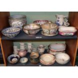A quantity of 19th/20th century ceramics consisting of a 19th century Cantonese bowl and cover,