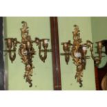A pair of French ormolu candle sconces