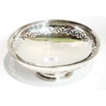 A George V silver pedestal bowl, by Barker Brothers, Birmingham, 1931, the bowl circular and with