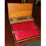 A 19th century tortoiseshell veneered travelling writing slope