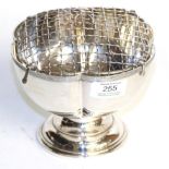 An Edward VII silver rose-bowl, maker's mark rubbed, possibly that of M. G. Collingwood and Son,