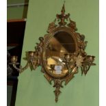 A William Tonks brass mirror