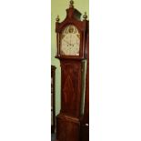 A mahogany eight day longcase clock, later dial bearing inscription Wn Blanchard, Hull, case with