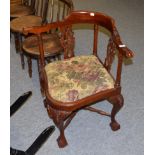 A reproduction corner chair