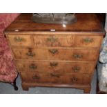 An 18th century walnut chest of drawers