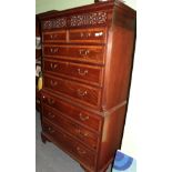 A George III mahogany chest on chest