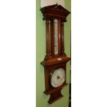 An oak cased aneroid barometer, retailed by John Mason, 36 High Street, Rotherham