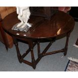 An 18th century and later oak gateleg table