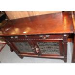 A leaded glass sideboard