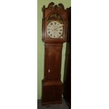 ~ An oak eight day longcase clock, signed G.Davison, Wooler, early 19th century