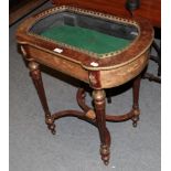 A 19th century French Kingwood and inlaid jardiniere table, with gilt mounts, raised on four