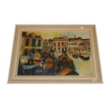 G Missinato? (20th/21st century) Rialto Bridge, indistinctly signed oil on board together with two