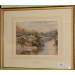 Philip Mitchell RI (1814-1896), River landscape with distant town, signed and dated 1866,