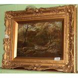 William Mellor (1851-1931) Bolton Woods by the Wharfe, signed, signed and inscribed verso, oil on