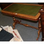 A 19th century leather inset writing table