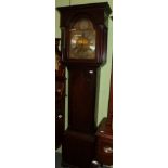 An oak eight day longcase clock, signed Jno Harrison, Newcastle, circa 1770 Hood with some
