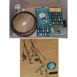 Assorted hat pins, thimbles and related items, including Bakers Encyclopaedia of Hat Pins,