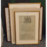Two 19th century examination certificates: one from The Royal College of Surgeons of England, for
