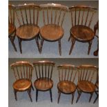 A composite set of seven Ibex stick back chairs
