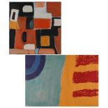 Jonty Henshall (b.1965) Abstract, oil on canvas, together with a further abstract oil on canvas by