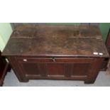 A small late 17th/ early 18th century oak coffer