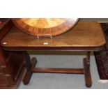 Victorian oak library table