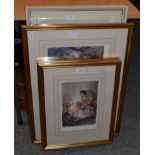 After William Russell-Flint, five limited edition prints, blind stamped (5)