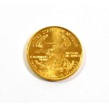 USA, gold £5, 1996, 1/10 ounce fine gold. Uncirculated