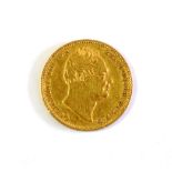 William IV (1830-1837), Half Sovereign, 1834, small size, bare head right, rev. crowned shield, (S.