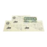 Bank of England, White £5 notes, O'Brien, London (2); 7 May 1956, a consecutive pair, C81A028533 and