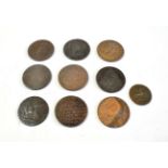 Middlesex Halfpenny Tokens (9), DENNIS', 1795, a wheatsheaf, BAKERS HALFPENNY 1795, rev.