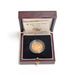 Proof Gold Sovereign 1998, in Royal Mint case of issue, with Cert, FDC