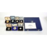 Bermuda silver proof set, 1984, an 11-coin set of silver 25 cent coins issued by the Royal Mint;