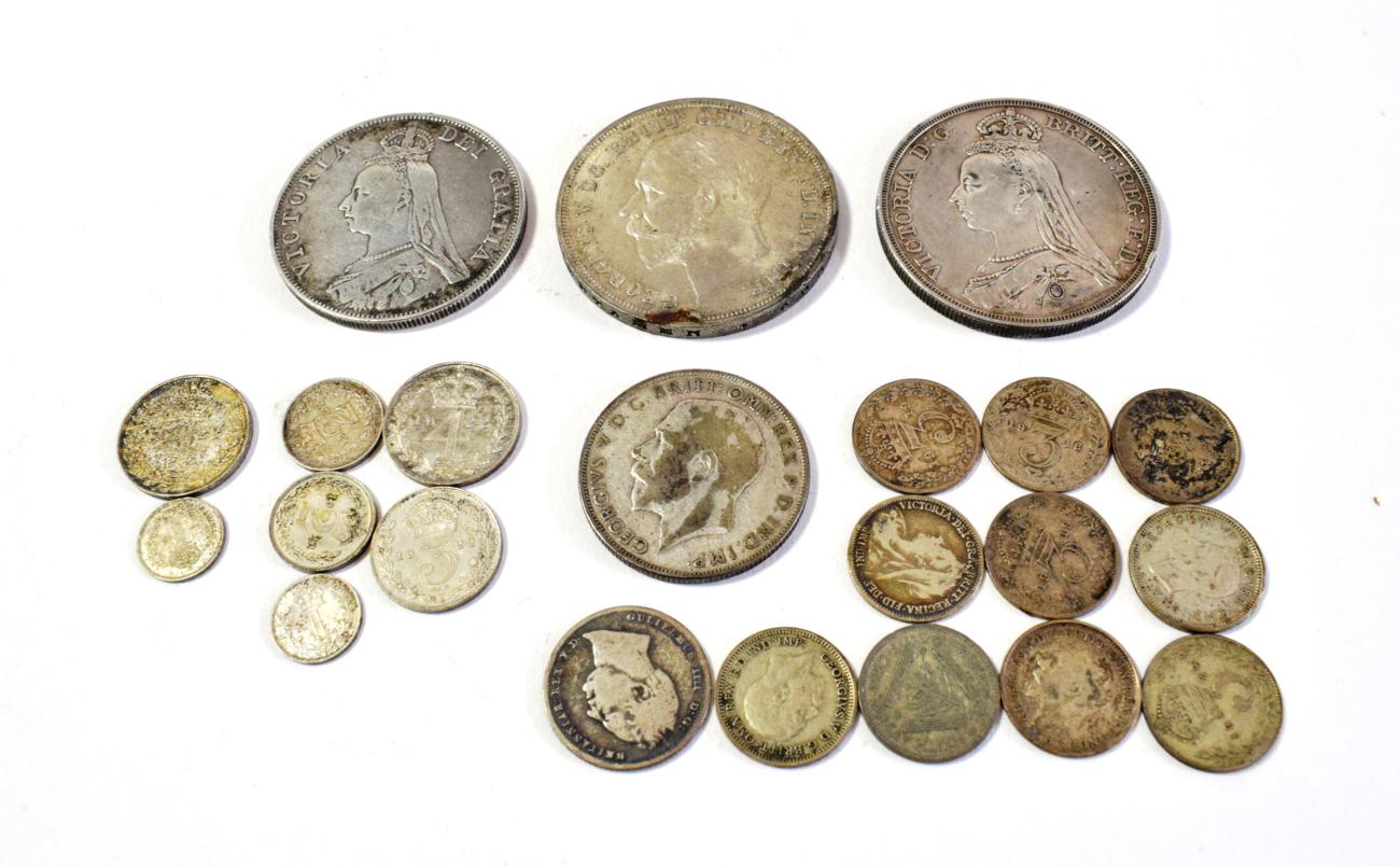 George V (1910-1936), Maundy Set, 1922, and 1922 maundy odds (fourpence, twopence and penny), (S.