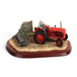 Border Fine Arts 'Turning with Care' (Nuffield tractor), model No. B0094 by Ray Ayres, limited