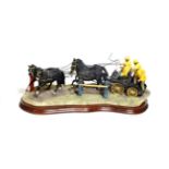Border Fine Arts 'Team Work' (British Carriage Racing Team), model No. B0729 by Ray Ayres, limited