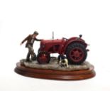 Border Fine Arts 'Kick Start', model No. B0541 by Ray Ayres, on wood base with box. In good