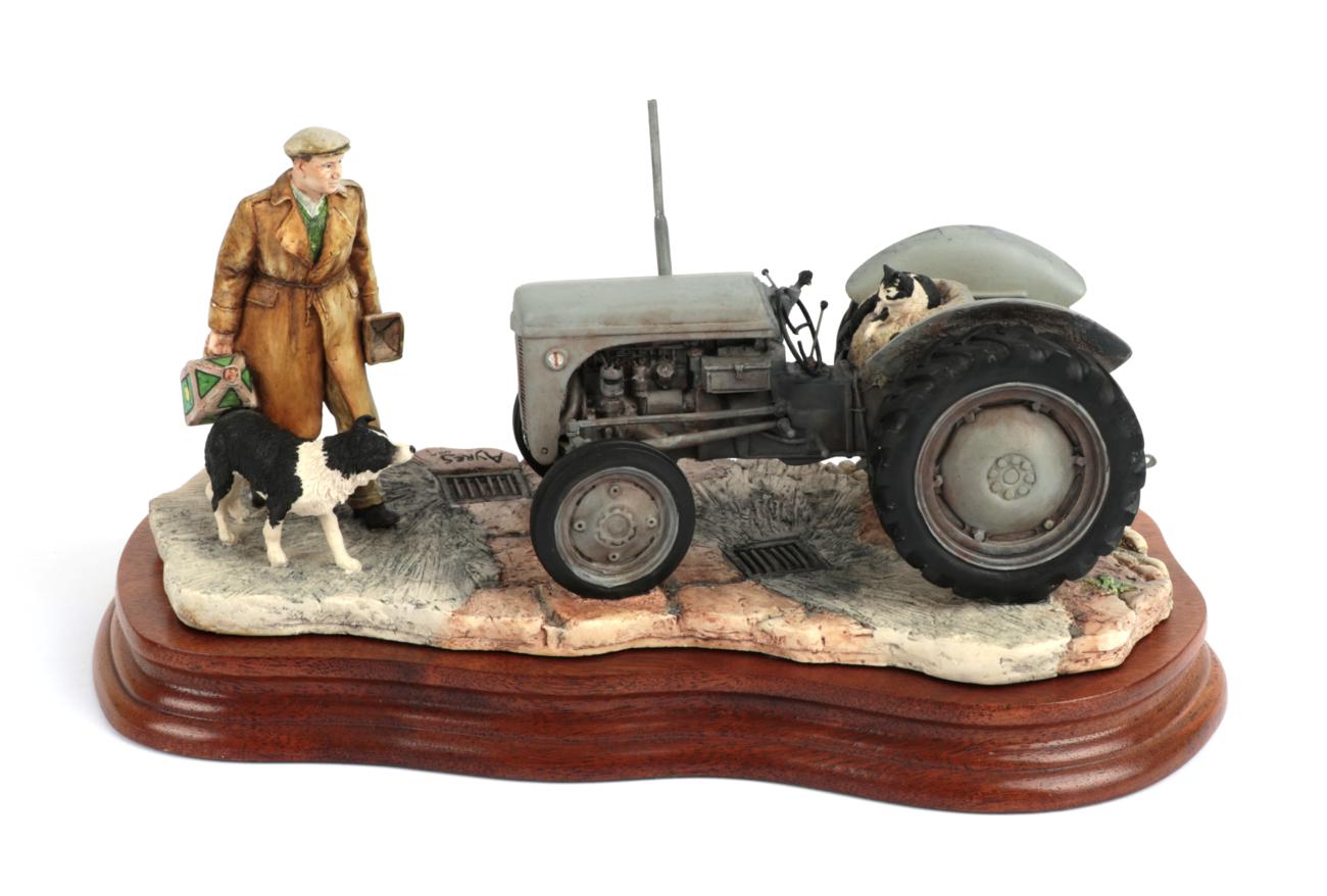 Border Fine Arts 'An Early Start' (Massey Ferguson Tractor), model No. JH91, signed to base by Ray