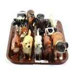 Beswick Dogs Comprising: English Setter ''Bayldone Baronet'', model No. 973, Irish Setter ''Sugar of