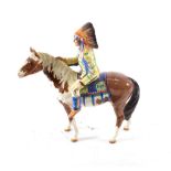 Beswick Mounted Indian, model No. 1391, skewbald gloss