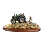 Border Fine Arts 'Hauling Out' (Field Marshall Tractor), model No. JH98 by Ray Ayres, limited