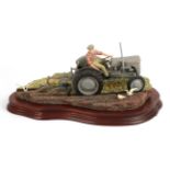 Border Fine Arts 'The Fergie' (Tractor Ploughing), model No. JH64 by Ray Ayres, limited edition