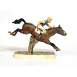 Beswick Steeplechaser, model No. 2505, dark brown gloss (a.f). In poor condition - restoration to