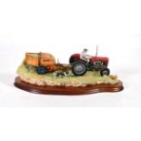 Border Fine Arts 'Hay Turning' (Massey Ferguson Tractor and Wuffler), model No. JH110 by Ray