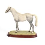 Border Fine Arts 'Thoroughbred Stallion' (Standing, Style Two), model No. B0241B by Anne Wall,