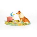 Beswick Beatrix Potter Tableau 'Kep and Jemima', model No. P4091, limited edition 312/2000