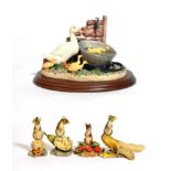 Border Fine Arts Mice by Ray Ayres Comprising: Mouse on Apple Core, model No. 017; Mouse on