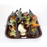 Beswick Birds Comprising: Turkey, model No. 2067, Eagle on Rock, model No. 2307, together with