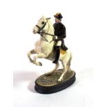 Beswick Lipizzaner with Rider, model No. 2467, Second Version, white gloss