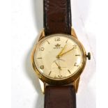 A 9ct gold wristwatch, signed Marvin, with Marvin box